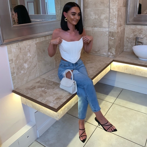 House of CB Juana White Shaped Top Boned Corset - Picture 4 of 15